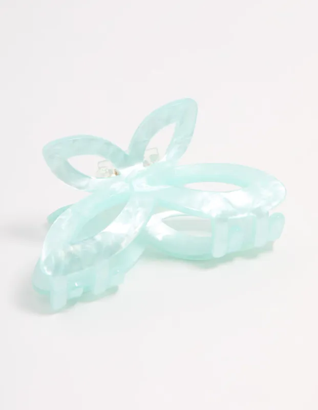 Blue Acrylic Butterfly Claw Clip sold by lovisa
