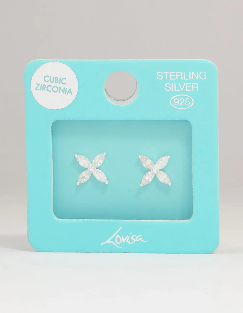 Sterling Silver Cubic Zirconia Flower Stud Earrings sold by lovisa product image thumbnail 3