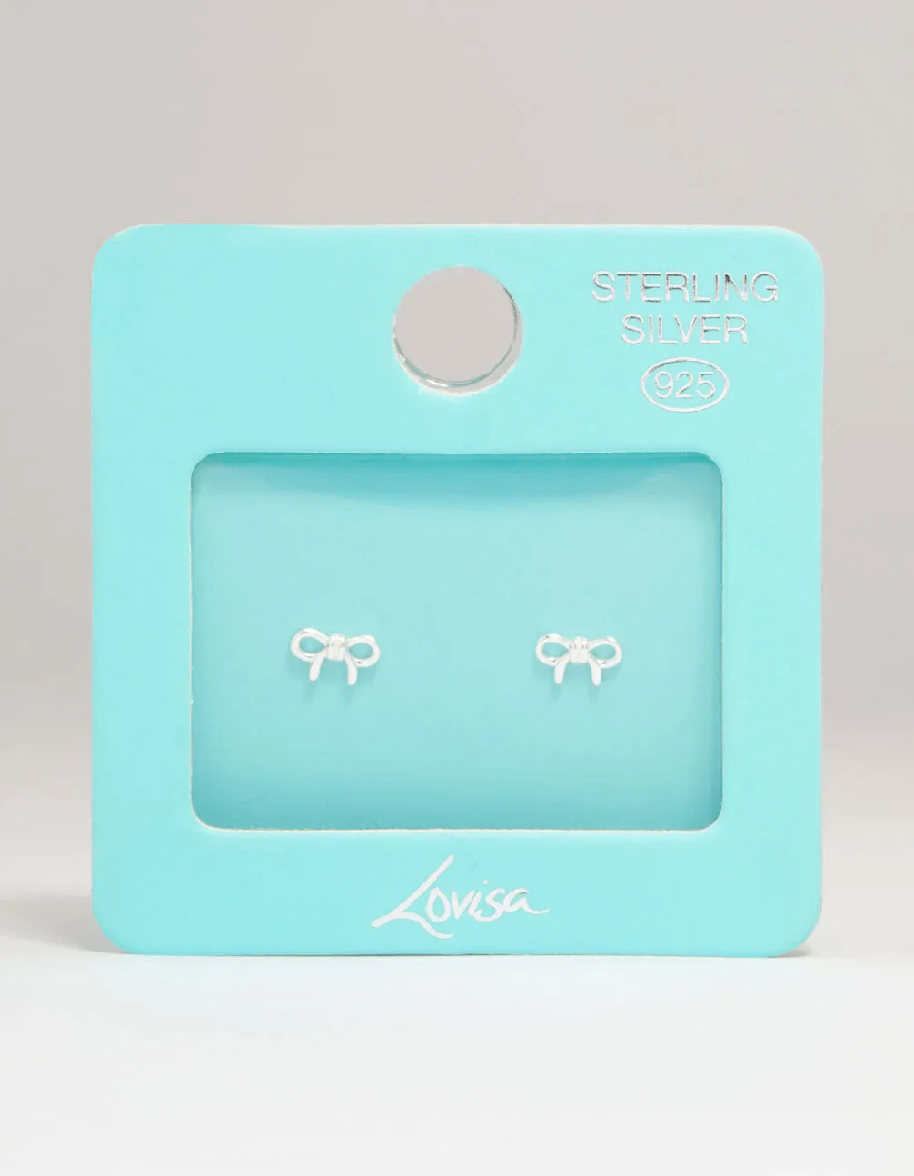 Sterling Silver Mini Clean Bow Stud Earrings sold by lovisa product image thumbnail 3