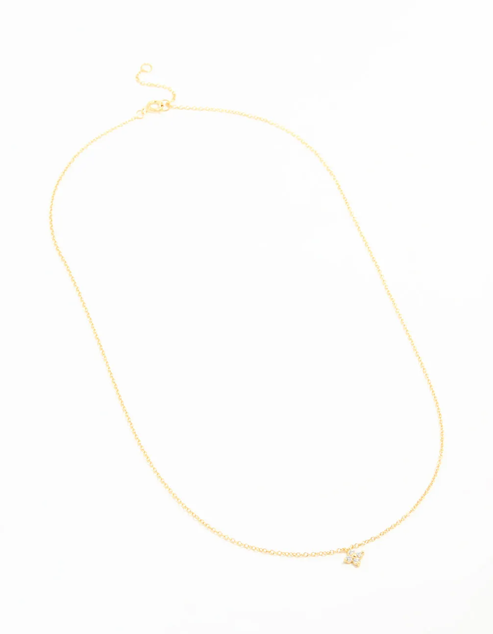 Gold Plated Sterling Silver Cubic Zirconia Flower Necklace sold by lovisa product image thumbnail 2