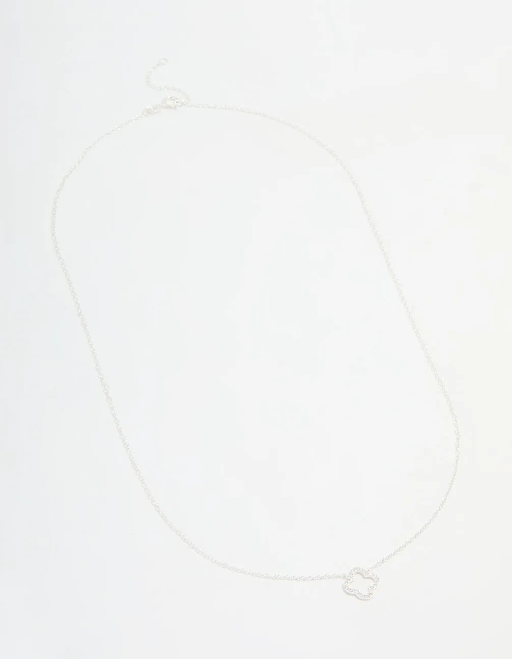 Sterling Silver Cubic Zirconia Flower Pendant Necklace sold by lovisa product image thumbnail 2