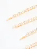 Gold Pearl Zigzag Hair Slides 4-Pack sold by lovisa