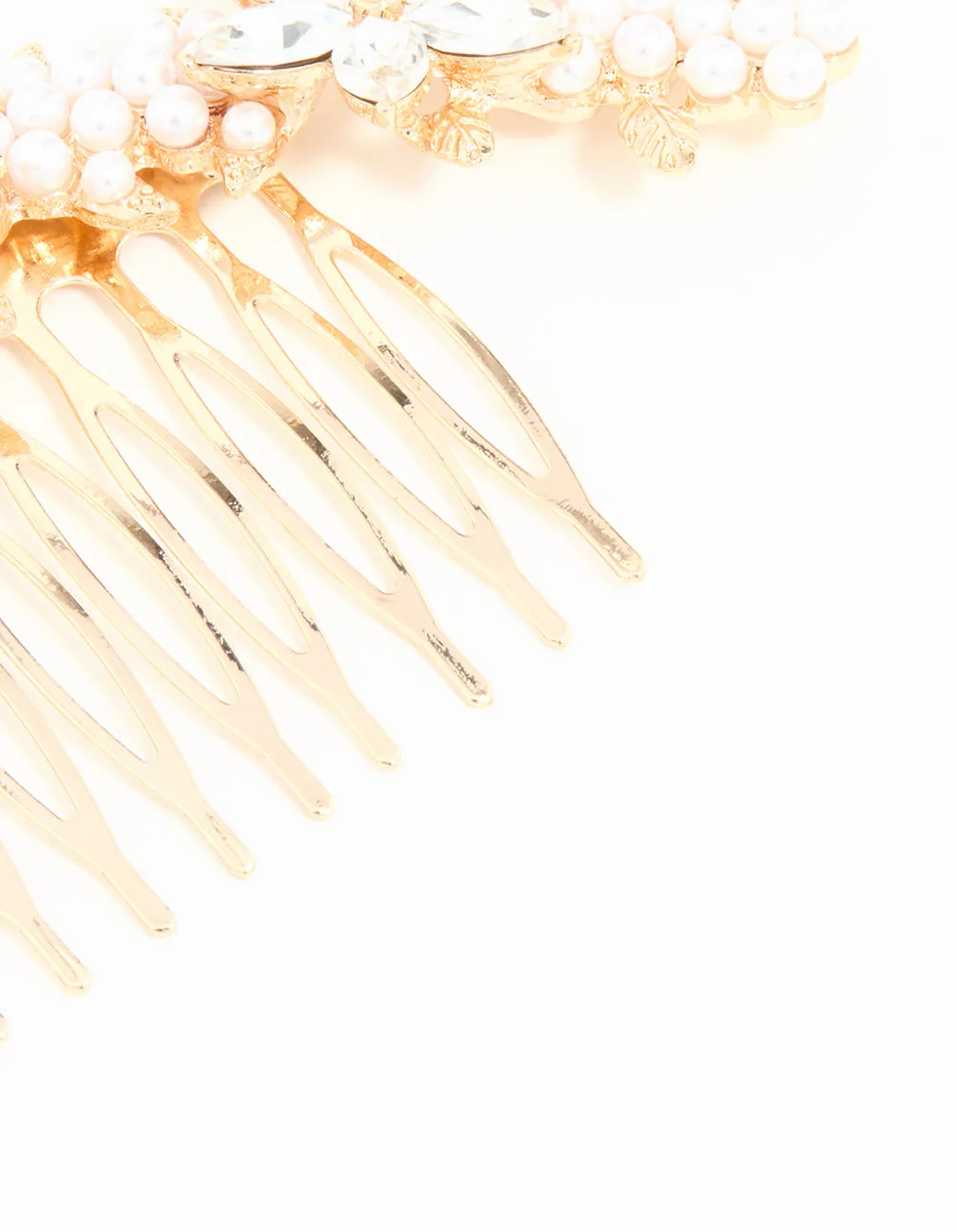 Rose Gold Diamante & Pearl Flower Comb sold by lovisa product image thumbnail 3