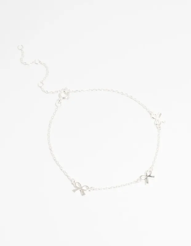 Sterling Silver Bow Bracelet sold by lovisa