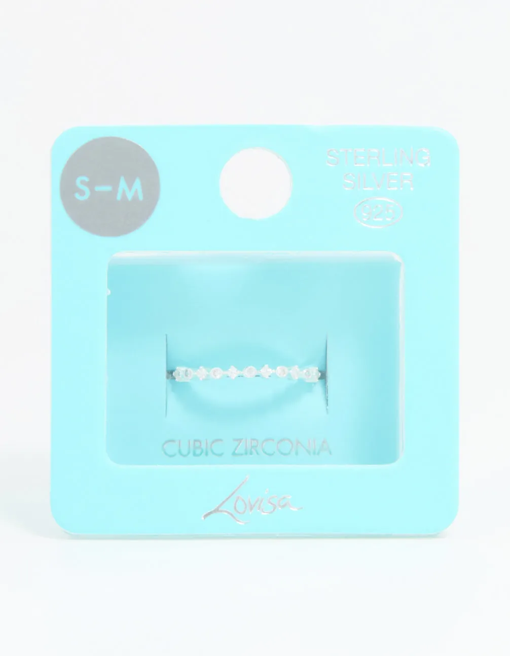 Sterling Silver Cubic Zirconia Circle Pave Ring sold by lovisa product image thumbnail 3