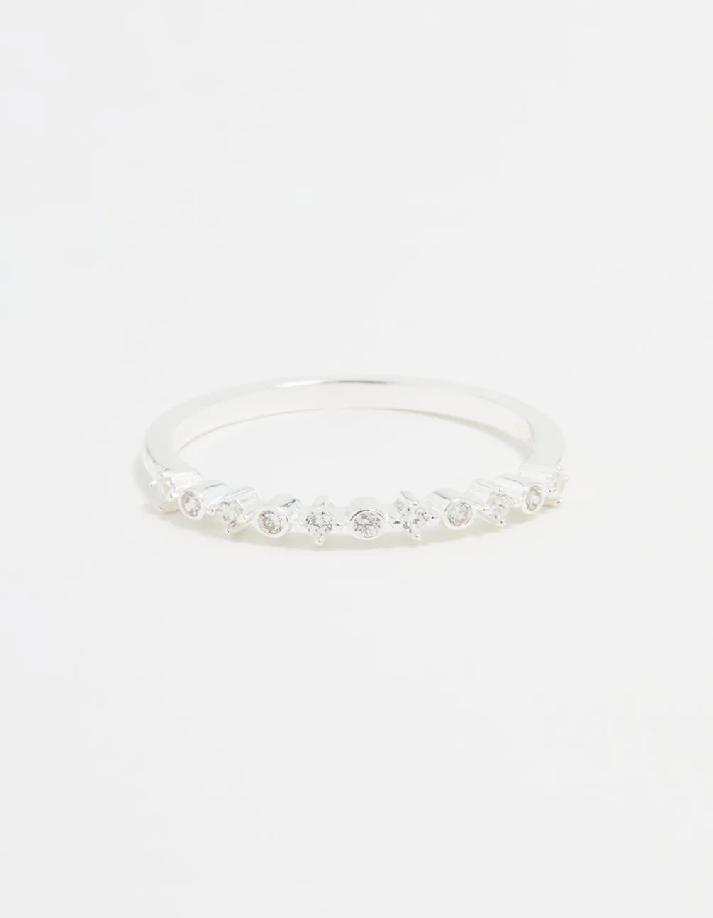 Sterling Silver Cubic Zirconia Circle Pave Ring sold by lovisa