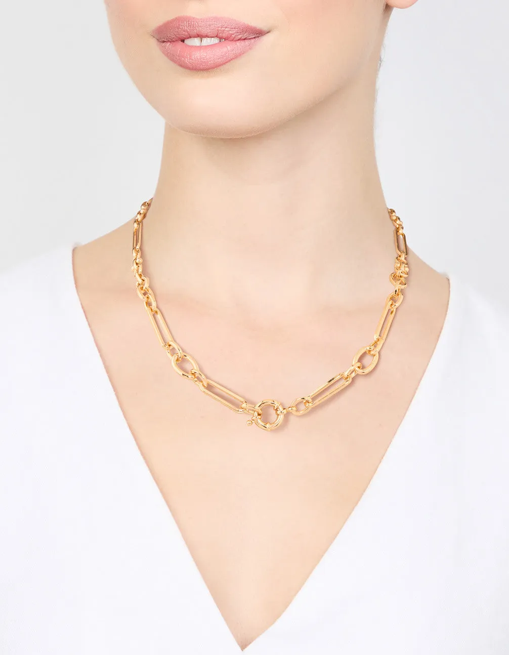 Gold Plated Mixed Link Necklace sold by lovisa product image thumbnail 2