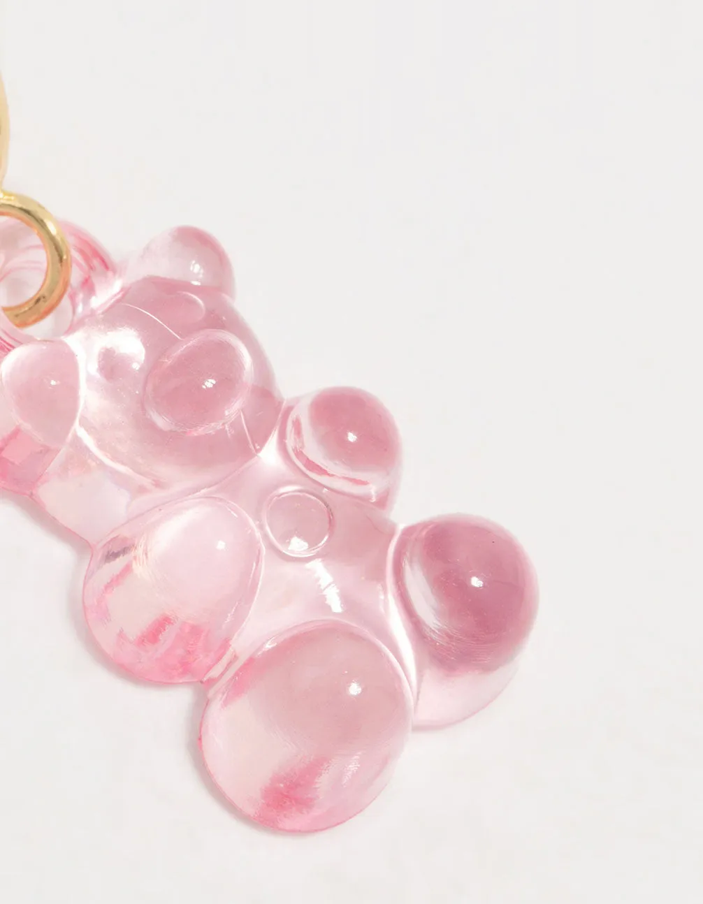 Gold Plated Pink Acrylic Gummy Bear Charm sold by lovisa product image thumbnail 3