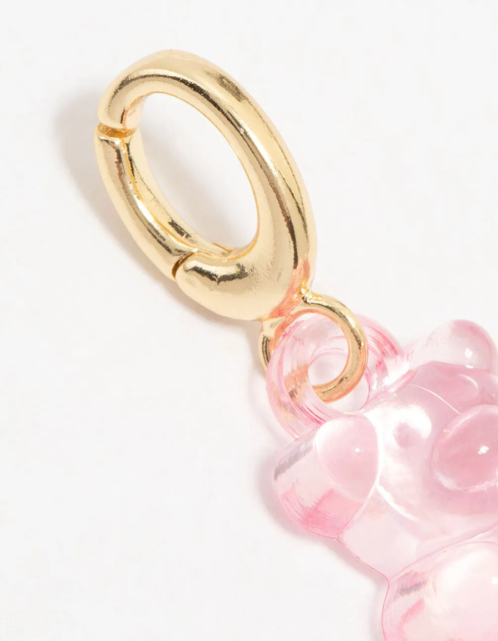 Gold Plated Pink Acrylic Gummy Bear Charm sold by lovisa product image thumbnail 2