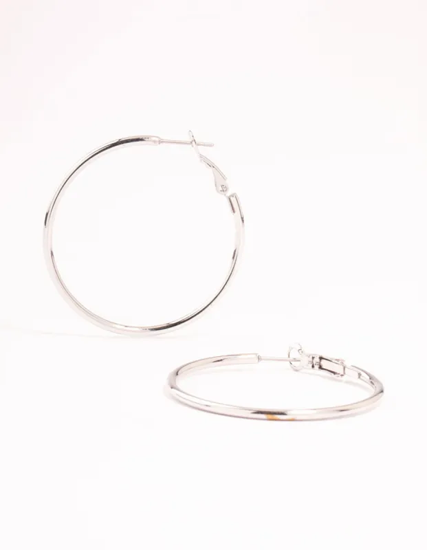 Surgical Steel Thin Hoop Earrings sold by lovisa