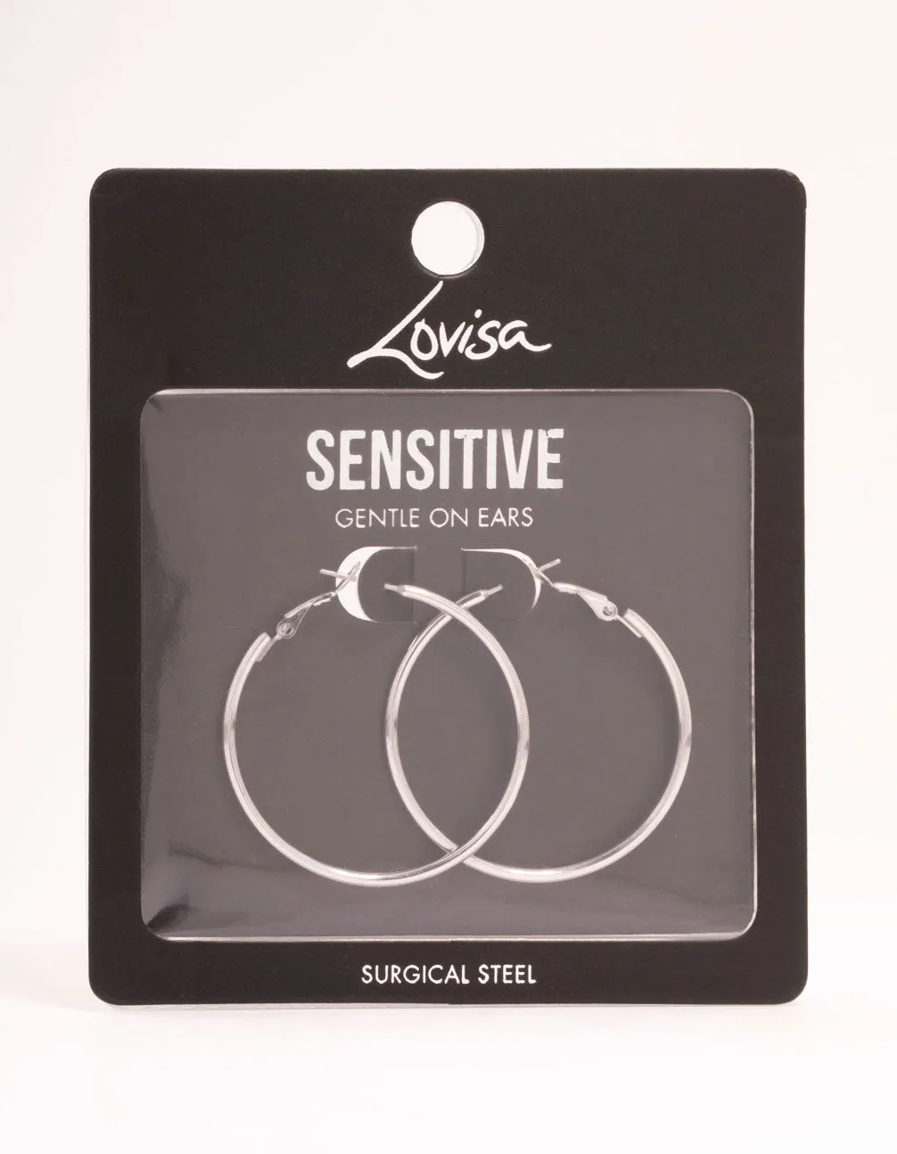 Surgical Steel Thin Hoop Earrings sold by lovisa product image thumbnail 3