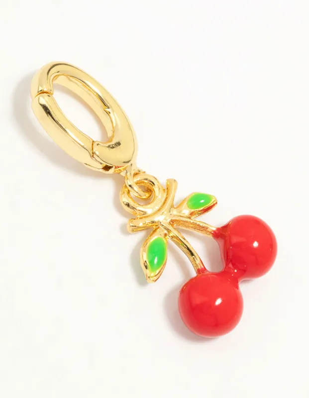Gold Plated Cherry Charm sold by lovisa