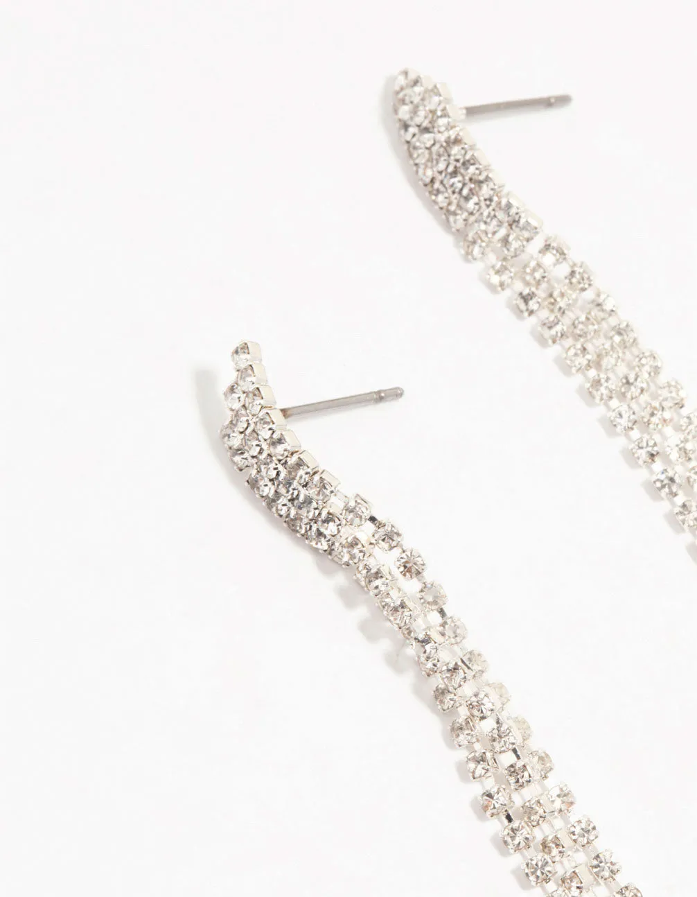 Diamante Cup Chain Drop Silver Earrings sold by lovisa product image thumbnail 2