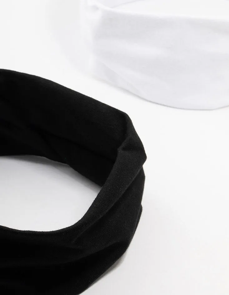 Black & White Stretch Fabric Headbands sold by lovisa product image thumbnail 2