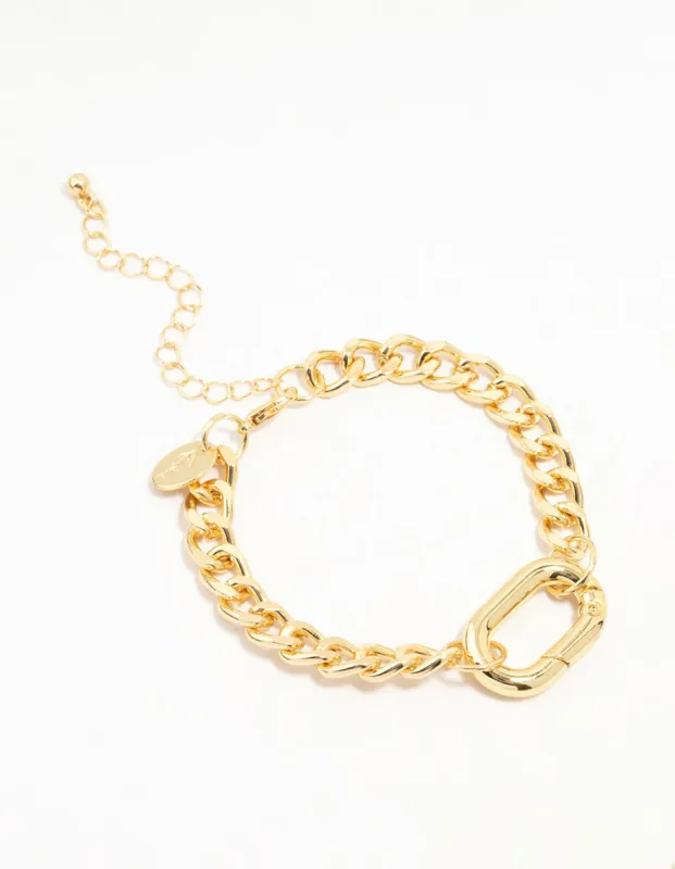 Gold Plated Link Clasp Bracelet sold by lovisa