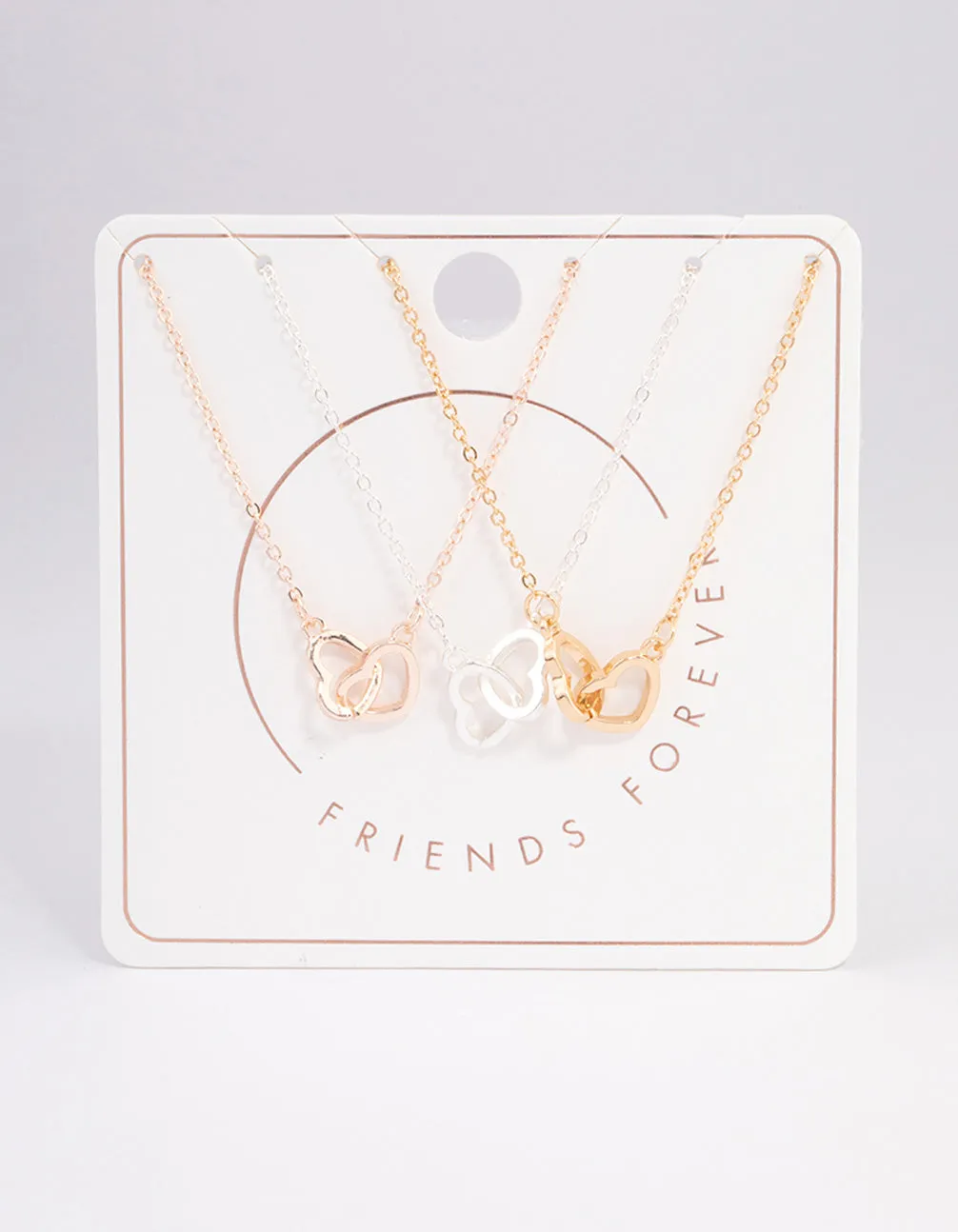 Mixed Metal Heart to Heart Necklace Pack sold by lovisa product image thumbnail 3