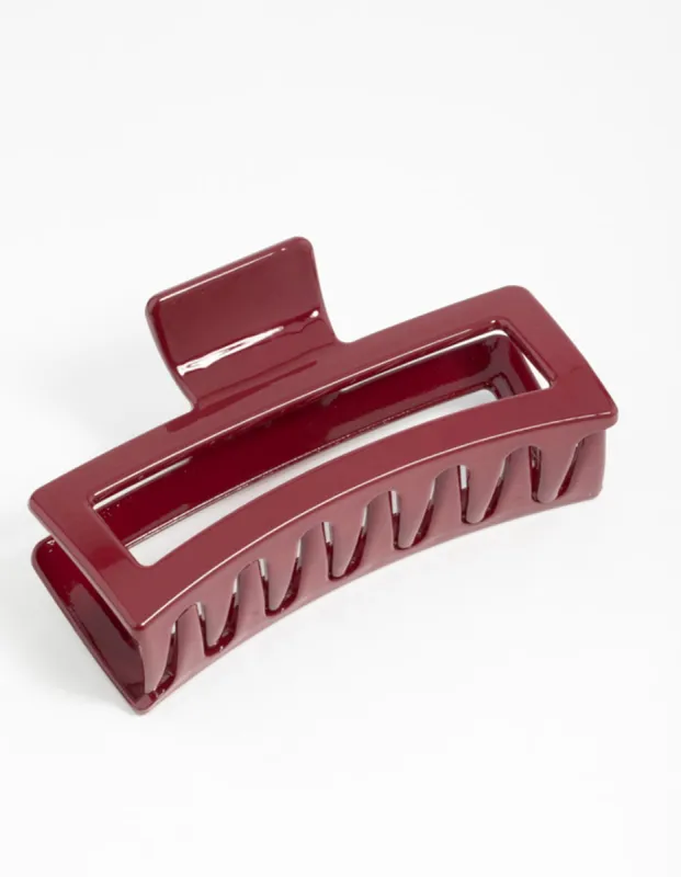 Burgundy Shiny Claw Clip sold by lovisa