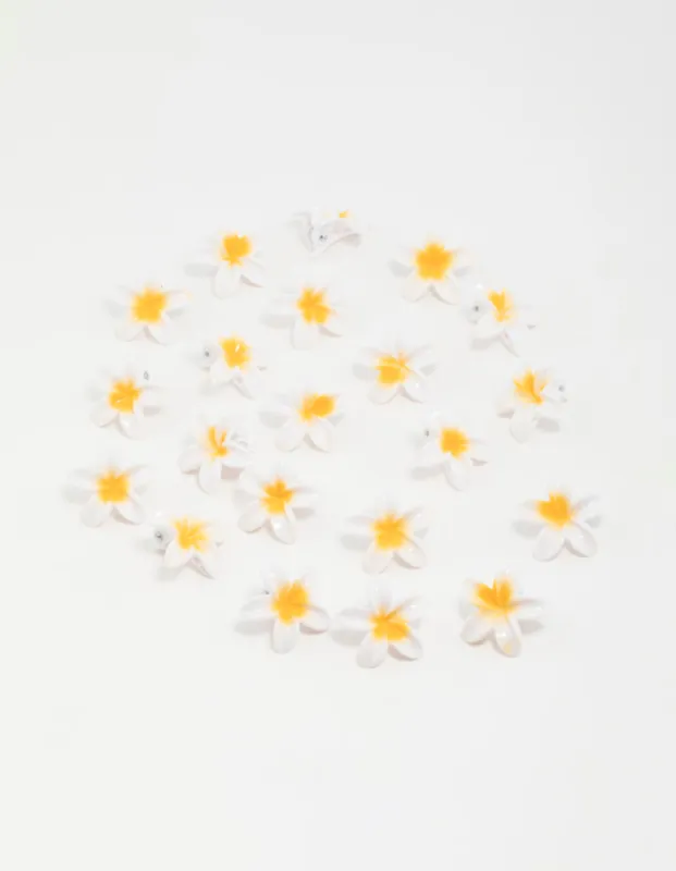 Yellow Frangipani Mini Hair Clips 20-Pack sold by lovisa