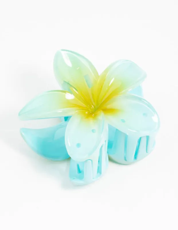 Blue Frangipani Hair Claw Clip sold by lovisa