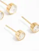 Gold Plated Surgical Steel Cubic Zirconia Bezel Stud Earrings sold by lovisa