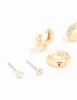 Gold Diamante Stud & Huggie Earrings 3-Pack sold by lovisa