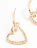 Gold Heart Drop Huggie Earrings sold by lovisa