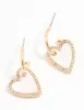 Gold Heart Drop Huggie Earrings sold by lovisa