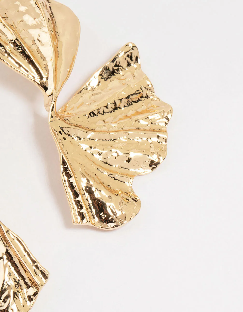 Gold Organic Twist Fan Stud Earrings sold by lovisa product image thumbnail 3