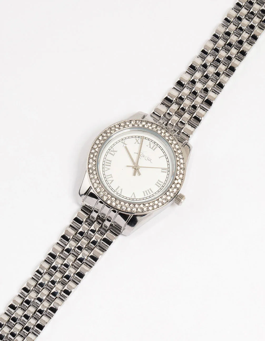 Silver Diamante Medium Watch sold by lovisa