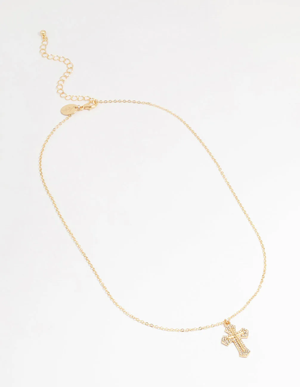 Gold Gothic Cross Pendant Necklace sold by lovisa product image thumbnail 2