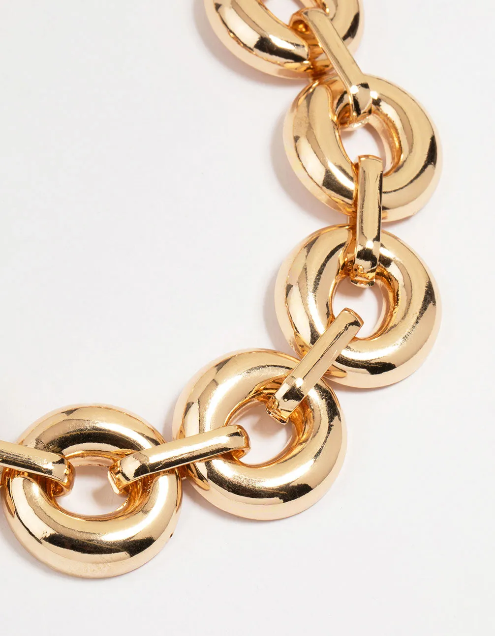 Gold Bold Round Chunky Chain Necklace sold by lovisa