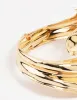 Gold Ribbed Wave Wrap Wrist Cuff sold by lovisa
