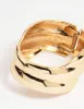 Gold Asymmetrical Ribbed Wrist Cuff sold by lovisa