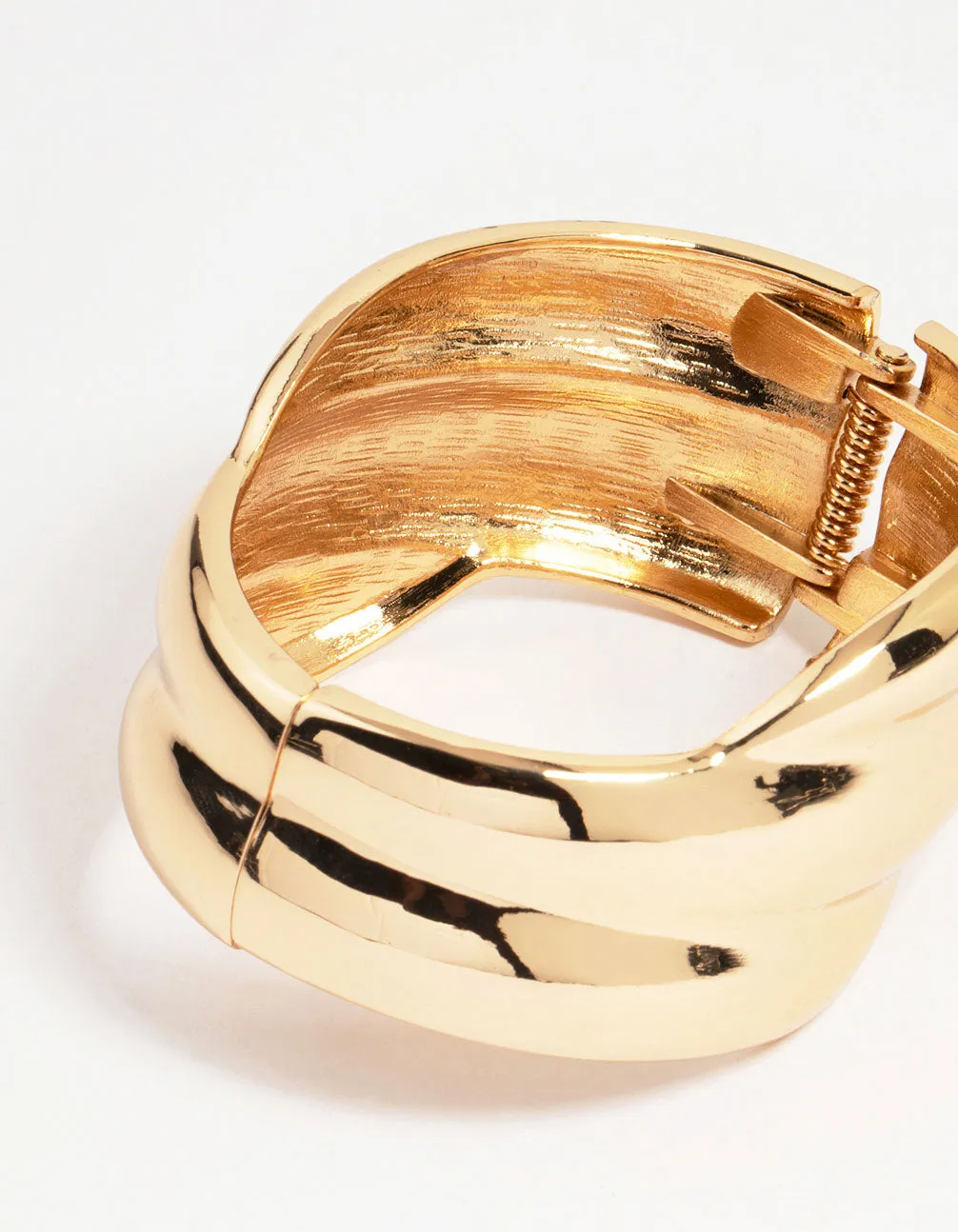 Gold Asymmetrical Ribbed Wrist Cuff sold by lovisa product image thumbnail 3
