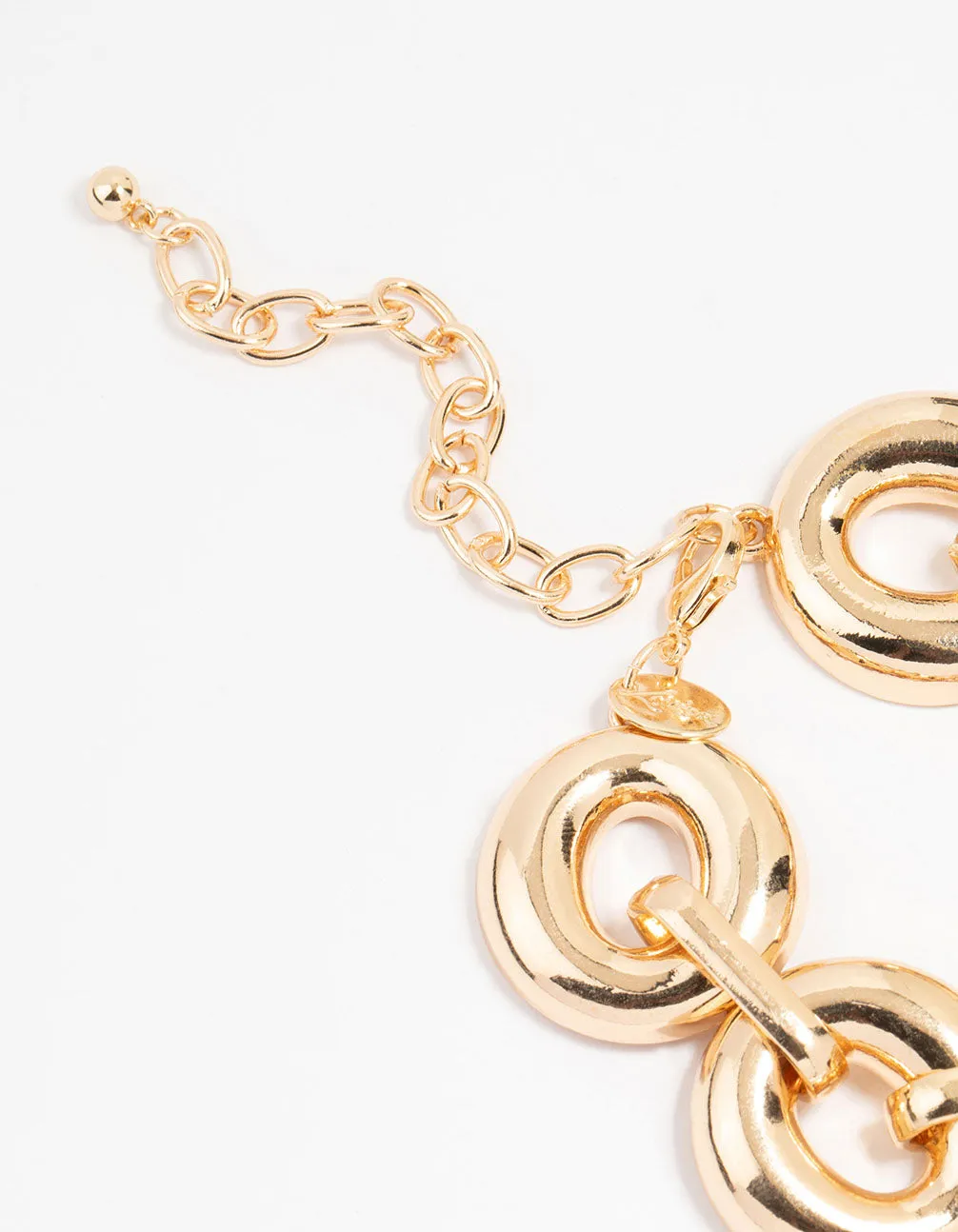Gold Bold Round Chunky Bracelet sold by lovisa product image thumbnail 3