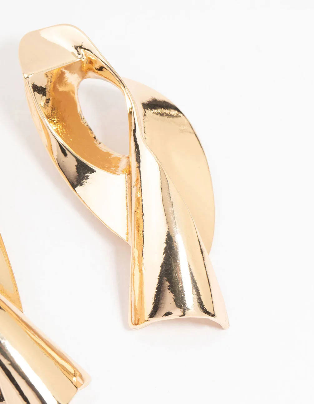 Gold Futuristic Twist Drop Earrings sold by lovisa product image thumbnail 3