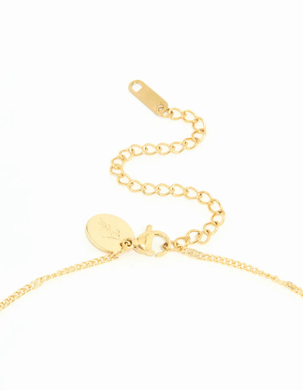 Waterproof Gold Plated Stainless Steel Flower Enamel Pendant Necklace sold by lovisa product image thumbnail 3