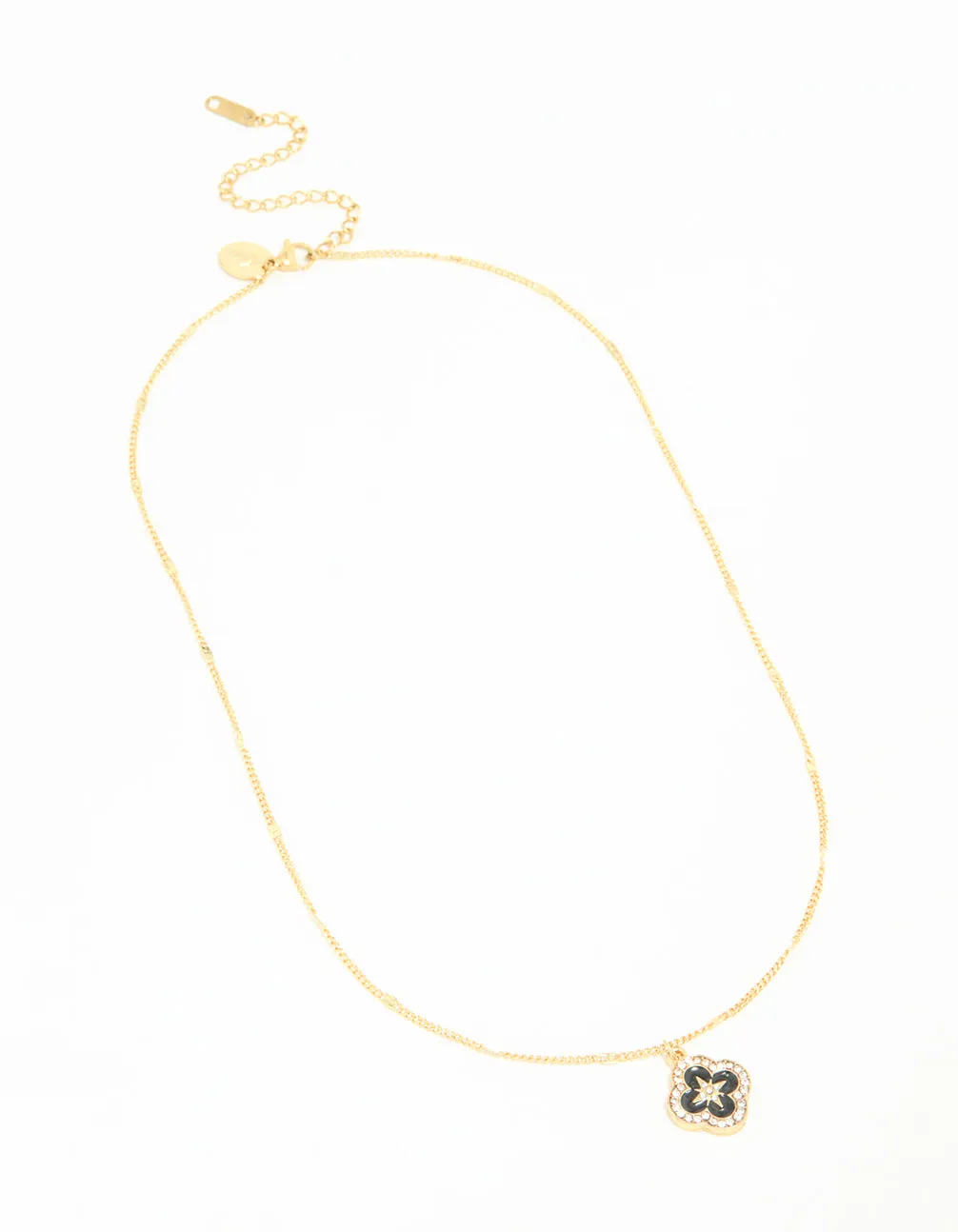 Waterproof Gold Plated Stainless Steel Flower Enamel Pendant Necklace sold by lovisa product image thumbnail 2