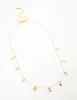 Waterproof Gold Plated Stainless Steel Clover Star & Moon Charm Necklace sold by lovisa