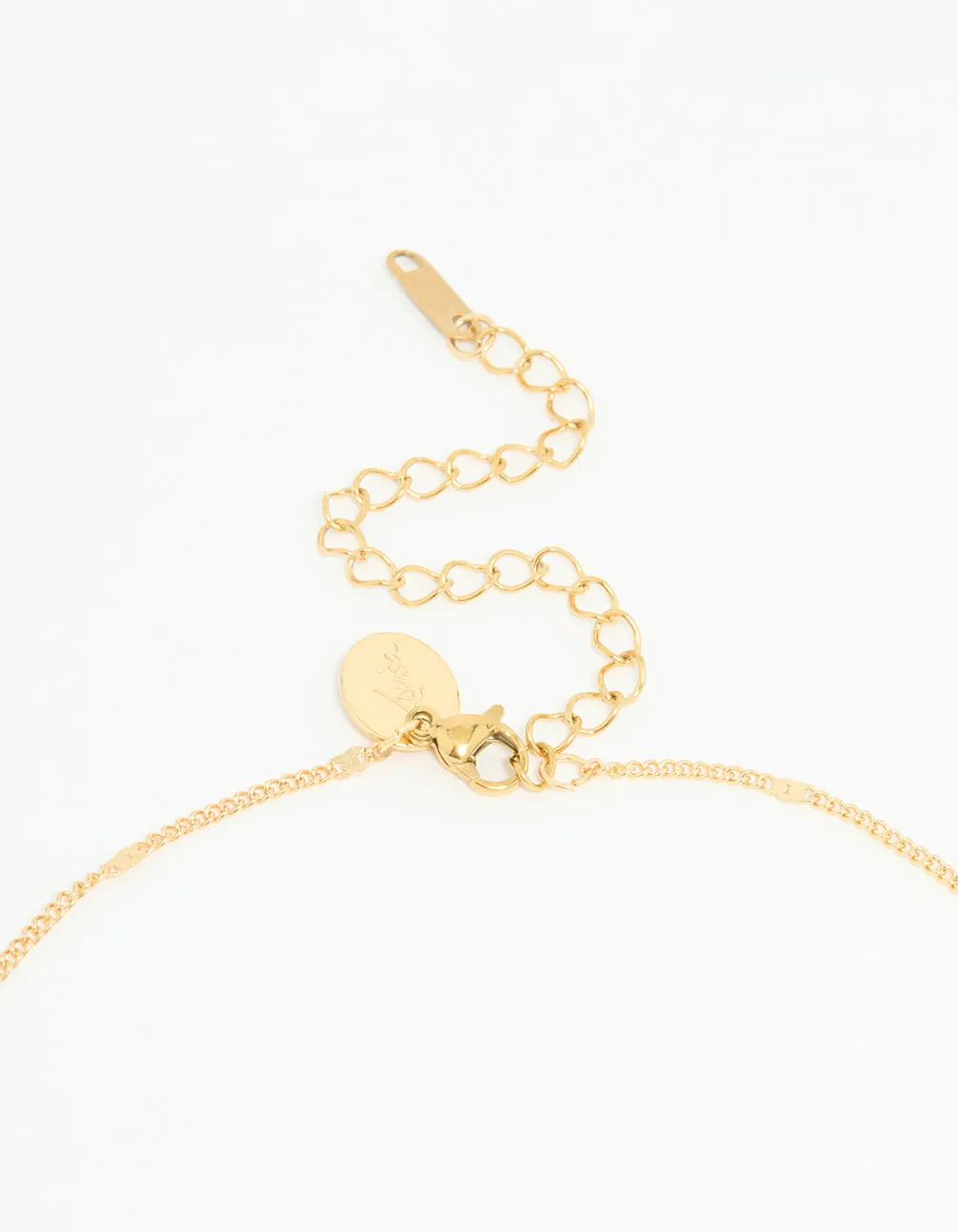 Waterproof Gold Plated Stainless Steel Flower Enamel Pendant Necklace sold by lovisa product image thumbnail 3