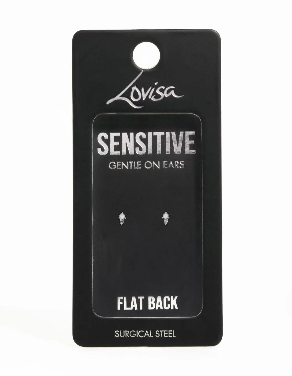 Surgical Steel Pearl Diamante Flat Back Earrings sold by lovisa product image thumbnail 5