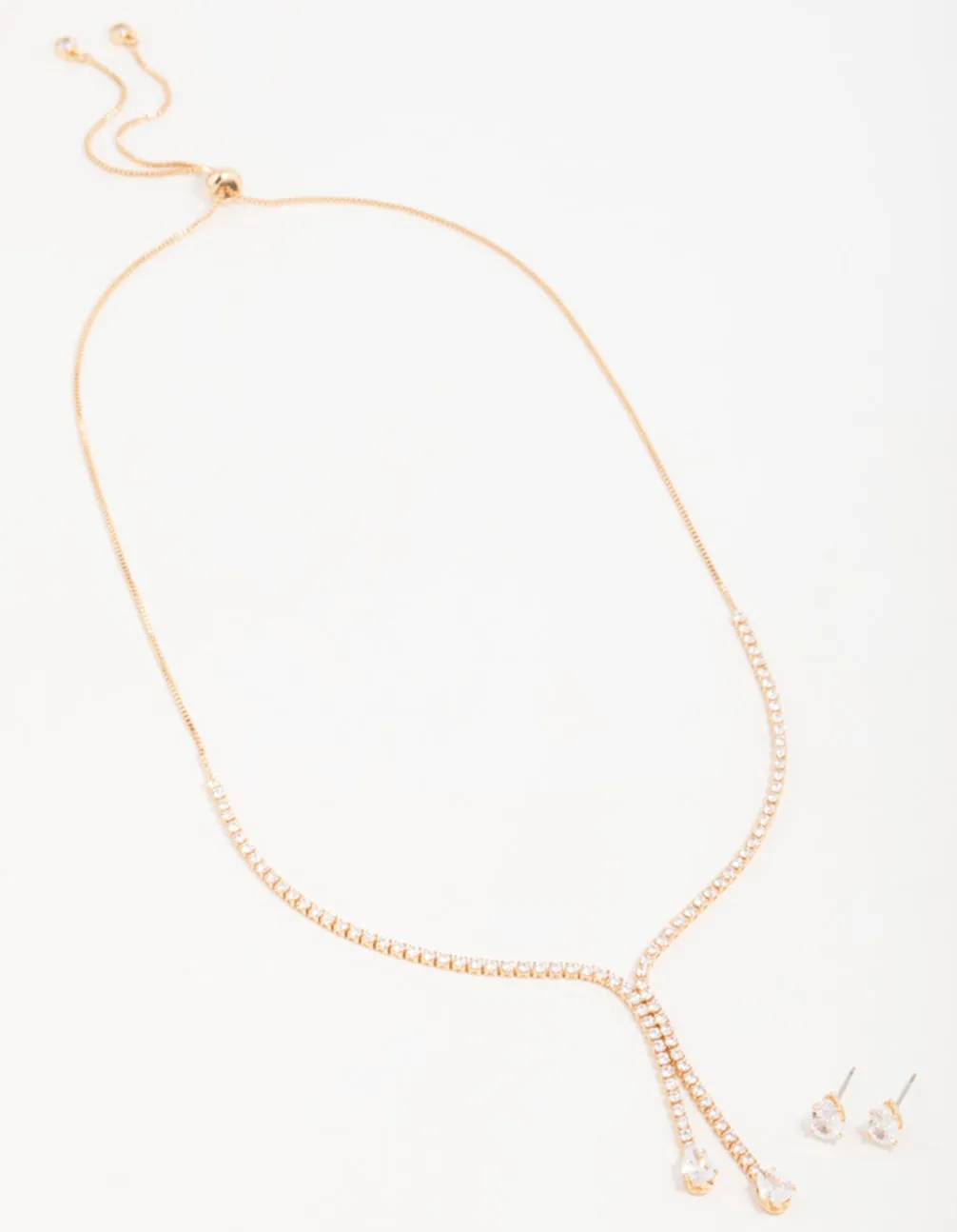 Gold Cupchain Y-Necklace & Earrings Set sold by lovisa product image thumbnail 2