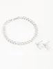 Silver Diamante Rectangle Drop Earrings & Tennis Bracelet Set sold by lovisa