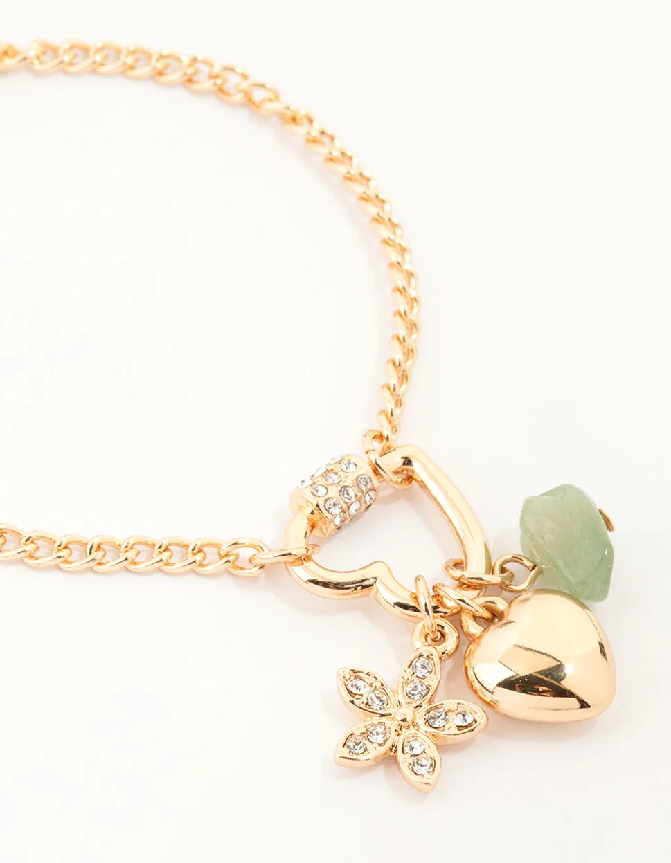 Gold Heart Semiprecious Charm Bracelets 2-Pack sold by lovisa product image thumbnail 3