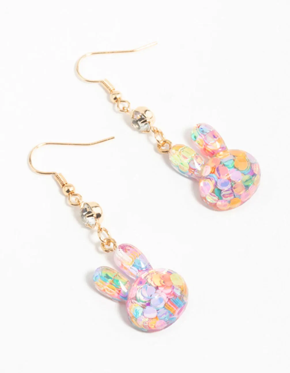 Gold Bubble Bunny Head Drop Earrings sold by lovisa