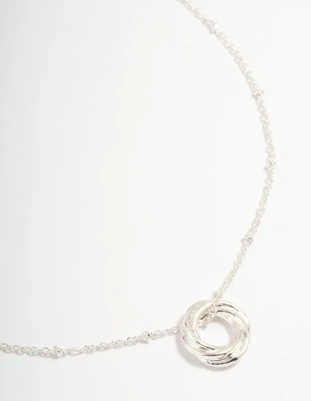 Silver Ball Chain O Ring Necklace sold by lovisa