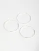 Silver Basic Bangles 3-Pack sold by lovisa