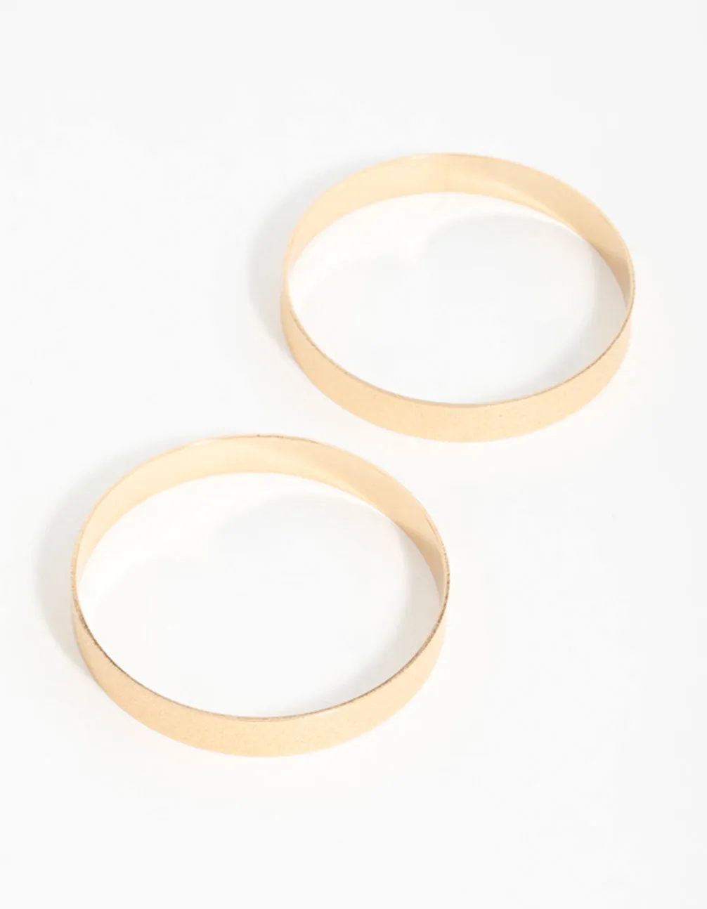 Gold Flat Textured Bangles 2-Pack sold by lovisa