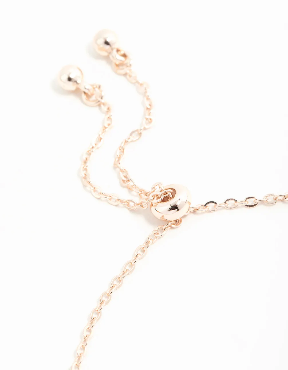 Rose Gold Cubic Zirconia Flower Trio Toggle Bracelet sold by lovisa product image thumbnail 3