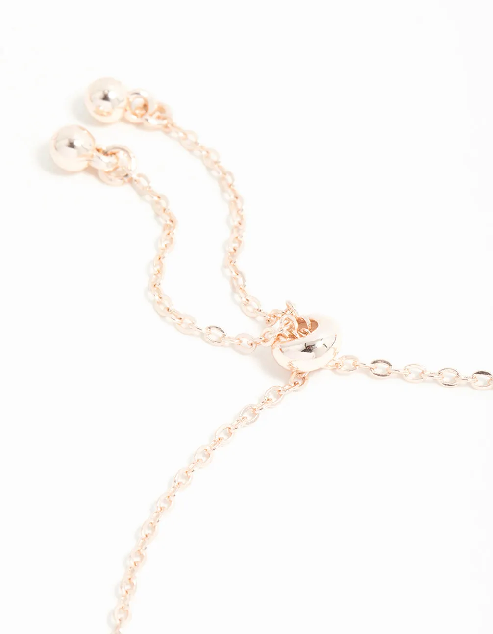 Rose Gold Cubic Zirconia Pink Flower Trio Toggle Bracelet sold by lovisa product image thumbnail 3